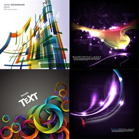 炫彩现代感背景矢量素材